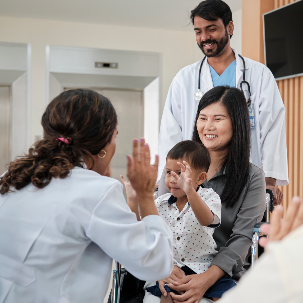 Doctors with family