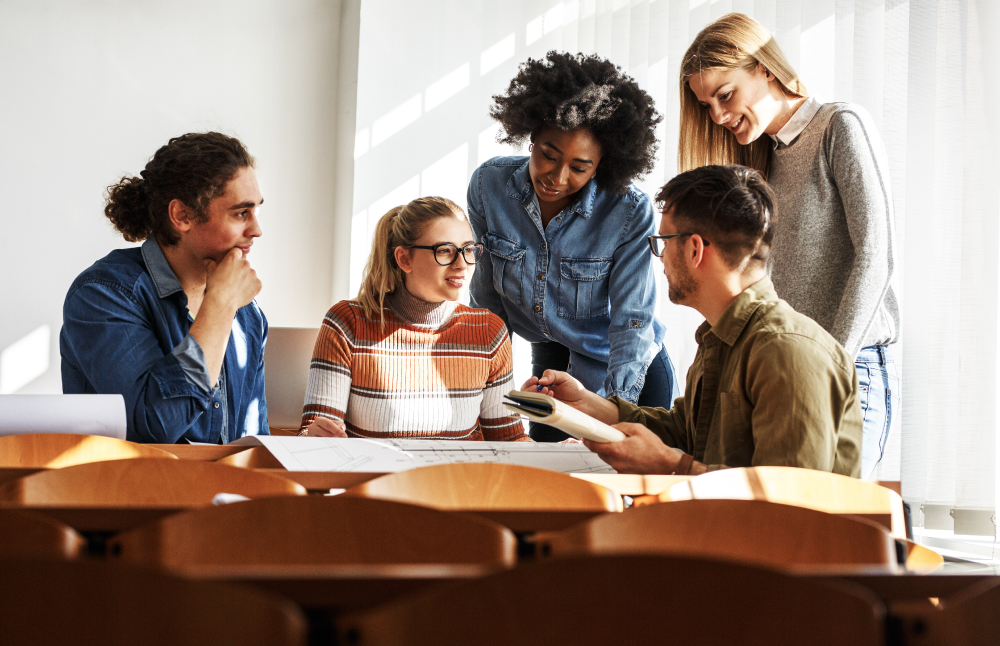 Students talking